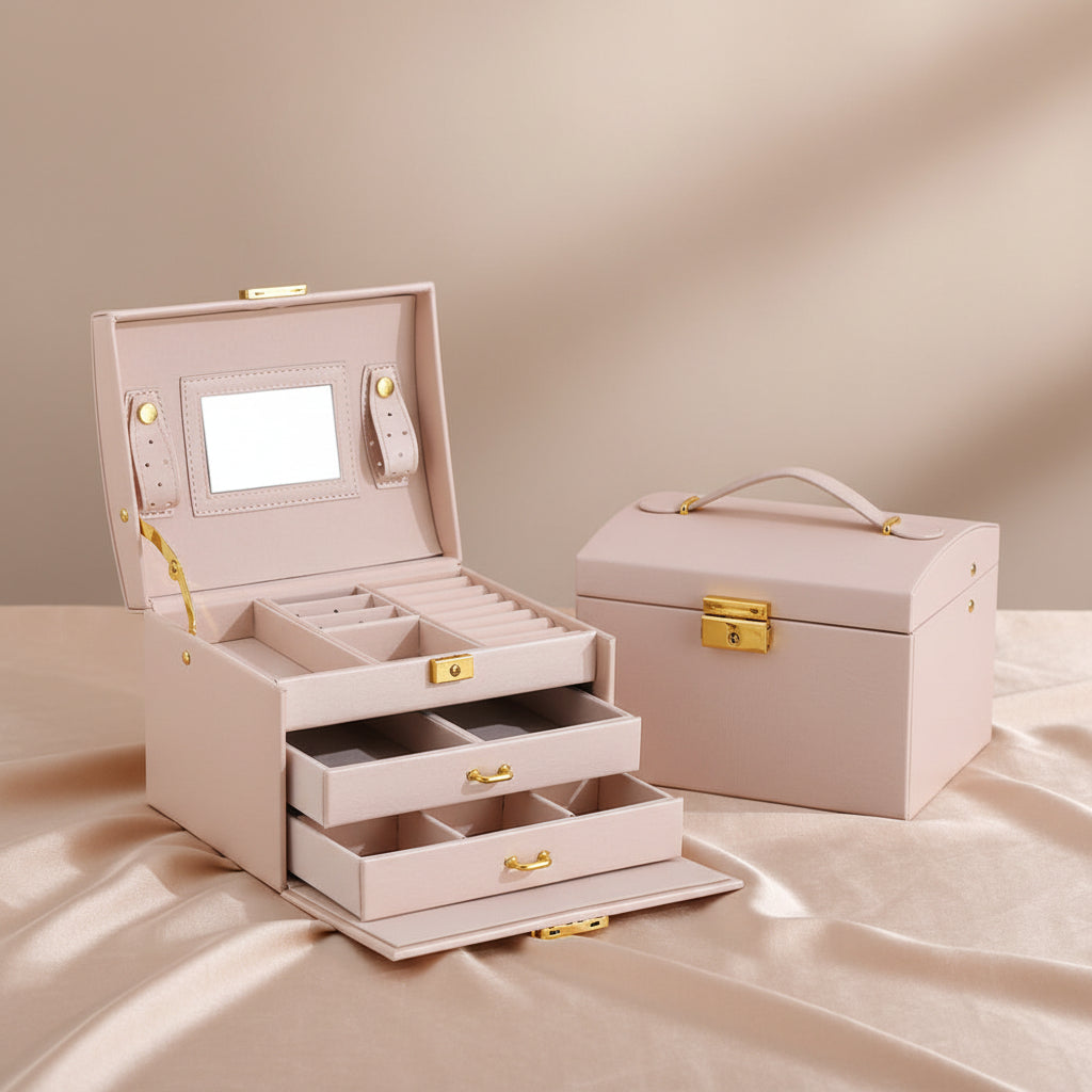 Jewelry Box Leather Earring Rings